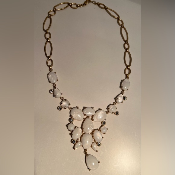 Nordstrom Mother of Pearl & Swarovski Crystal Statement Necklace - Picture 2 of 8